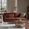 Gallery Direct Gateford Rust Fabric 3‑Seater Sofa – Modern