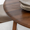Gallery Direct Madrid Walnut Round Dining Table 100x100x75