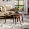 Gallery Direct Madrid Walnut Coffee Table Nest 110x60x45 Gallery Direct Madrid Walnut Coffee Table Nest 110x60x45