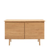 Gallery Direct Madrid Oak 2 Door Sideboard 116x45x70