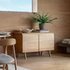 Gallery Direct Madrid Oak 2 Door Sideboard 116x45x70