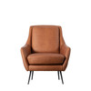 Gallery Direct Brompton Brown Leather Armchair – Modern Gallery Direct Brompton Brown Leather Armchair – Modern