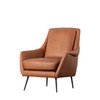 Gallery Direct Brompton Brown Leather Armchair – Modern Gallery Direct Brompton Brown Leather Armchair – Modern
