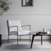 Gallery Direct Chartham White Fabric Armchair – Modern Gallery Direct Chartham White Fabric Armchair – Modern