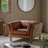 Gallery Direct Ebury Brown Leather Armchair – Modern Gallery Direct Ebury Brown Leather Armchair – Modern