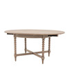 Gallery Direct Artisan Natural Oak Round Ext Dining Table 1200/1600x1200x750m
