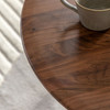 Gallery Direct Madrid Walnut Round Coffee Table 80x80x40 Gallery Direct Madrid Walnut Round Coffee Table 80x80x40