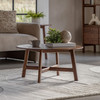 Gallery Direct Madrid Walnut Round Coffee Table 80x80x40 Gallery Direct Madrid Walnut Round Coffee Table 80x80x40