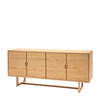 Gallery Direct Craft Natural Oak 4 Door Sideboard