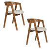 Pair of Walnut Dining Chairs -  Mads