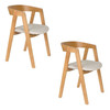 Pair of Oak Dining Chairs -  Mads
