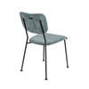 Dining Chair Grey Blue Velvet - Benson