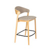 Counter Chair Light Wood & Beige - Babington