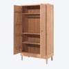 Modern Scandi Solid Oak Wardrobe 100 cm wide - Forrest Kids