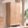 Modern Scandi Solid Oak Wardrobe 100 cm wide - Forrest Kids