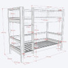 White Spindle Bunk Bed Premium Beech Wood 90x200cm - Forrest