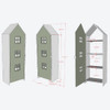 Slim Kids Wardrobe Beach Hut Green Casami