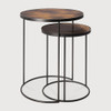 Ethnicraft Notre Monde Round Nesting Side Table Bronze