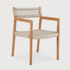 Ethnicraft Jack Woven Teak Outdoor Dining Chair