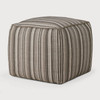 Ethnicraft Zahara Striped Outdoor Pouf - Grey