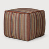 Ethnicraft Zahara Striped Outdoor Pouf - Terracotta