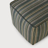 Ethnicraft Zahara Striped Outdoor Pouf - Blue