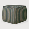 Ethnicraft Zahara Striped Outdoor Pouf - Blue