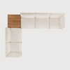 Ethnicraft Teak Monocle Outdoor White Modular Sofa Set 7 - Left