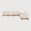 Ethnicraft Teak Monocle Outdoor White Modular Sofa Set 7 - Right