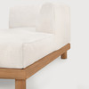 Ethnicraft Teak Monocle Outdoor White Single Chaise - Left