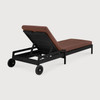 Ethnicraft Black Outdoor Adjustable Lounger Jack Burgundy