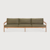 Ethnicraft Teak Outdoor 3 Seat Sofa Jack Green Cushions