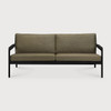 Ethnicraft Black Outdoor 2 Seat Sofa Jack Green Cushions