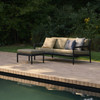 Ethnicraft Teak Black Outdoor 3 Seat Sofa Jack Green Cushions