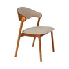 Dining Chair Dark Wood & Beige - Babington