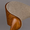 Dining Chair Dark Wood & Beige - Babington