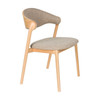 Dining Chair Light Wood & Beige - Babington