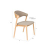 Dining Chair Light Wood & Beige - Babington