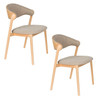 Dining Chair Light Wood & Beige - Babington