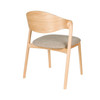 Dining Chair Light Wood & Beige - Babington