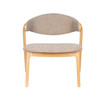Lounge Chair Light Wood & Beige - Babington