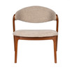 Lounge Chair Dark Wood & Beige - Babington
