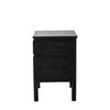 Boho Black 2 Drawer Bedside Table - Boutique