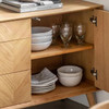 Modern Oak 2 Door, 3 Drawer Sideboard Milano 160cm