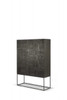 Ethnicraft Carved Off Black Storage Cabinet Tabwa