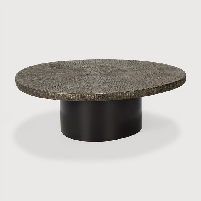 Slice Coffee Oval Minerals Coffee Table - Whisky