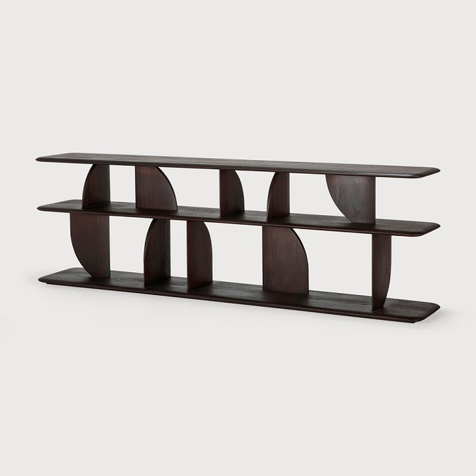 Ethnicraft Shelving Console Dark Brown - Geometric