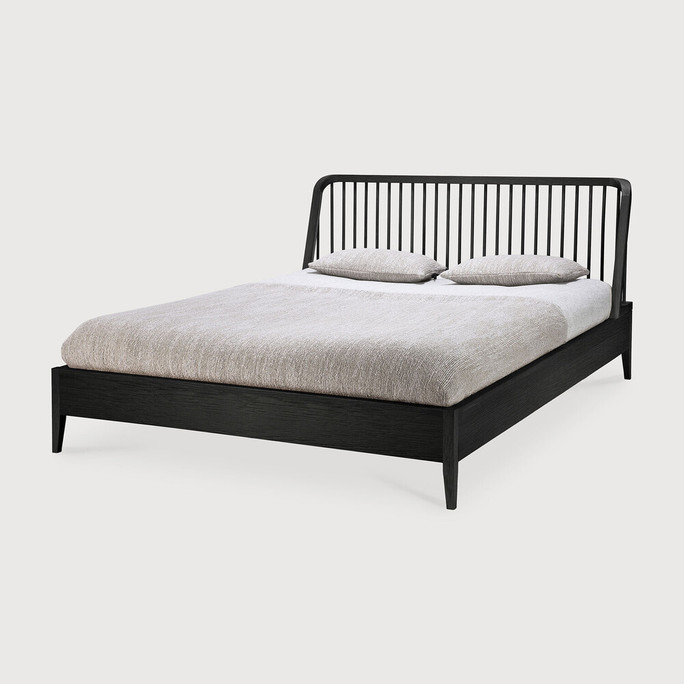 Ethnicraft Oak Spindle Black Bed