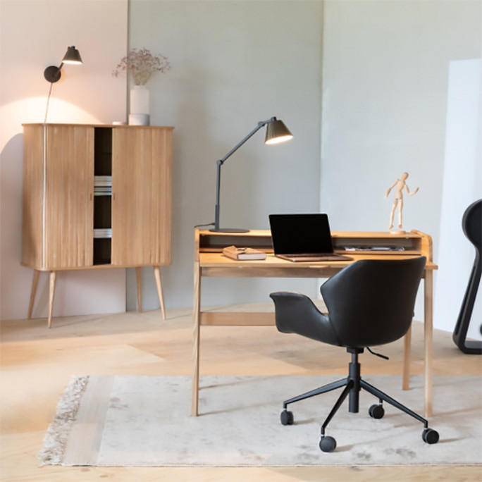 Light Wooden Wooden Desk 110 cm - Barbier Retro