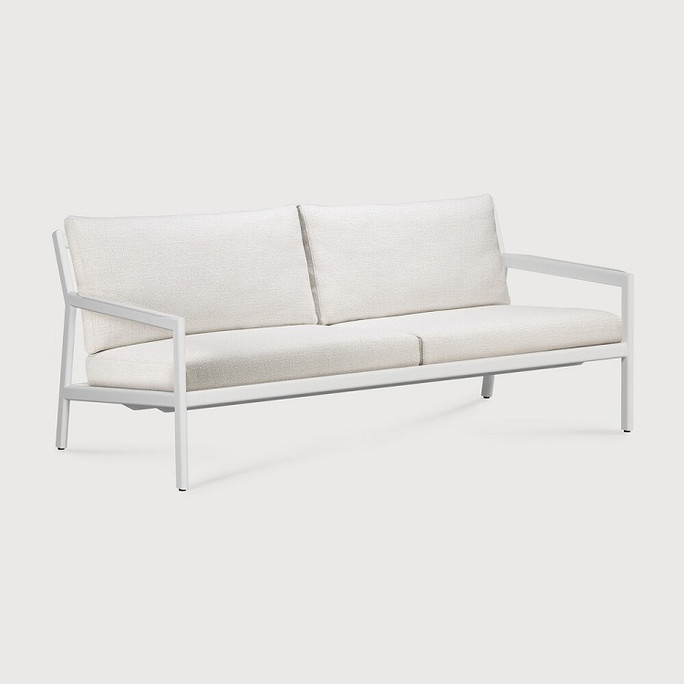 Ethnicraft Aluminium Jack Outdoor 2 Seat Sofa Off White